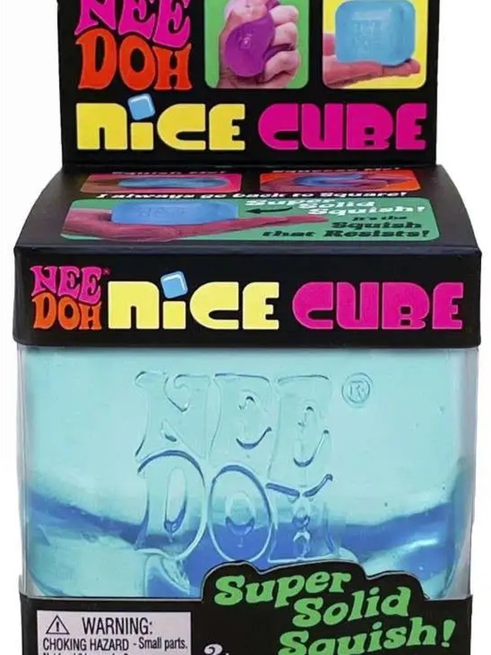NeeDoh Nice Cube Super Solid Squish - Blue